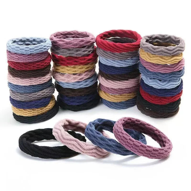 20Pcs Women Girls Simple Basic Elastic Hair Bands Ties Scrunchie Ponytail Holder Rubber Bands Fashion Headband Hair Accessories