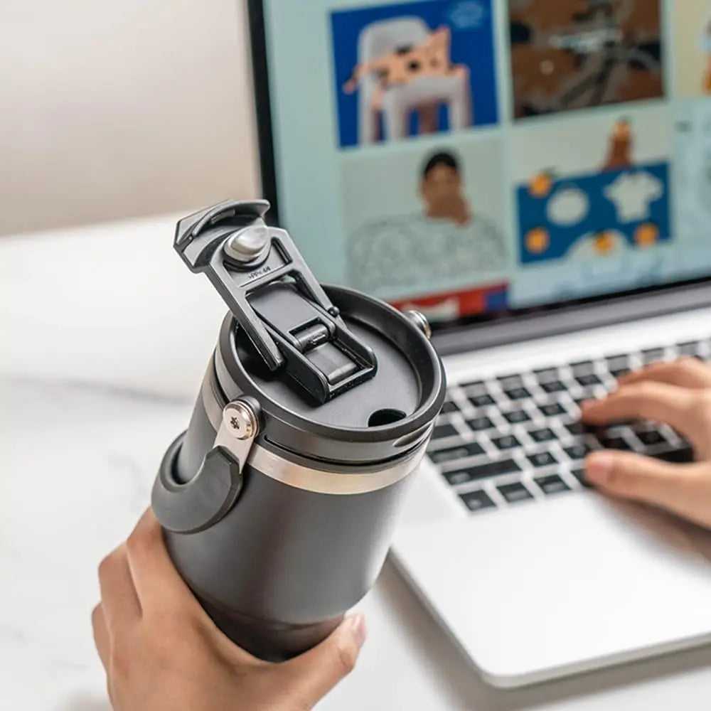 Tyeso 1200ML Vacuum Flasks Stainless Steel Coffee Cup Cold Hot Double-layer Insulated Tumbler Thermo Water Bottle Car Travel Mug