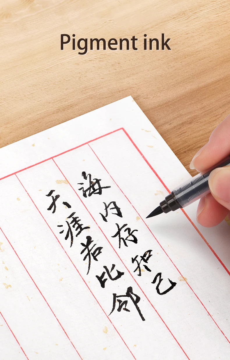 BAOKE S010 Liquid Calligraphy Pen Set 4 Tips Waterproof Pigment Ink Calligraphy Brush Pen