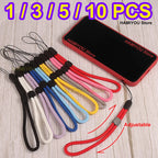 Red Adjustable Mobile Phone Strap / Color Wrist Lanyard for USB Flash Drives Keys Keychains Camera Key For Samsung XIAOMI iPhone