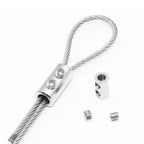 10-20pcs Steel Wire Rope Cable Clamp, Adjustable Metal Fixture Suitable for 1-4mm Stainless Steel Wire Rope