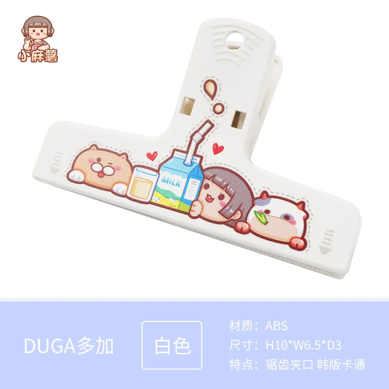 Cute Cartoon ABS Paper Clipper Bookmark Binder Multicolor Office Accessories Document Clip School Supplies Kawaii Stationery