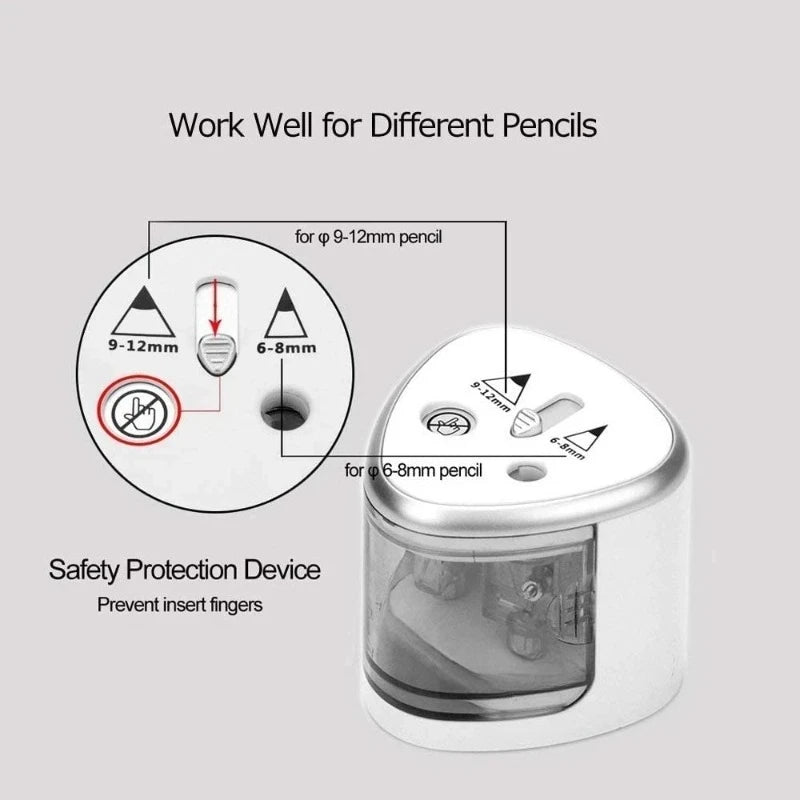 Upgraded Two-Hole Electric Pencil Sharpener – Automatic Heavy Duty Pencil Sharpener ,Fast & Quiet for Home, Office, School