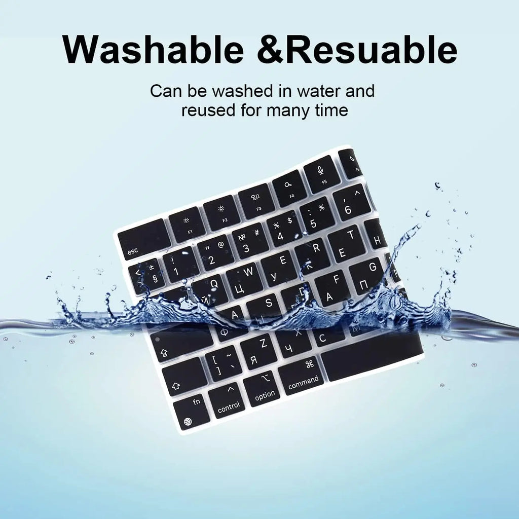 Ukraine Version Silicone Keyboard Protector Cover Waterproof Dustproof Skin for MacBook M5 M4 M3 M2A3113 A3240 A3241 A3401 A3112
