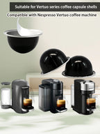 Reusable Aluminum Coffee Capsules Compatible with Nespresso Vertuo Machine - Durable Coffee Pod Shells for Espresso Lovers
