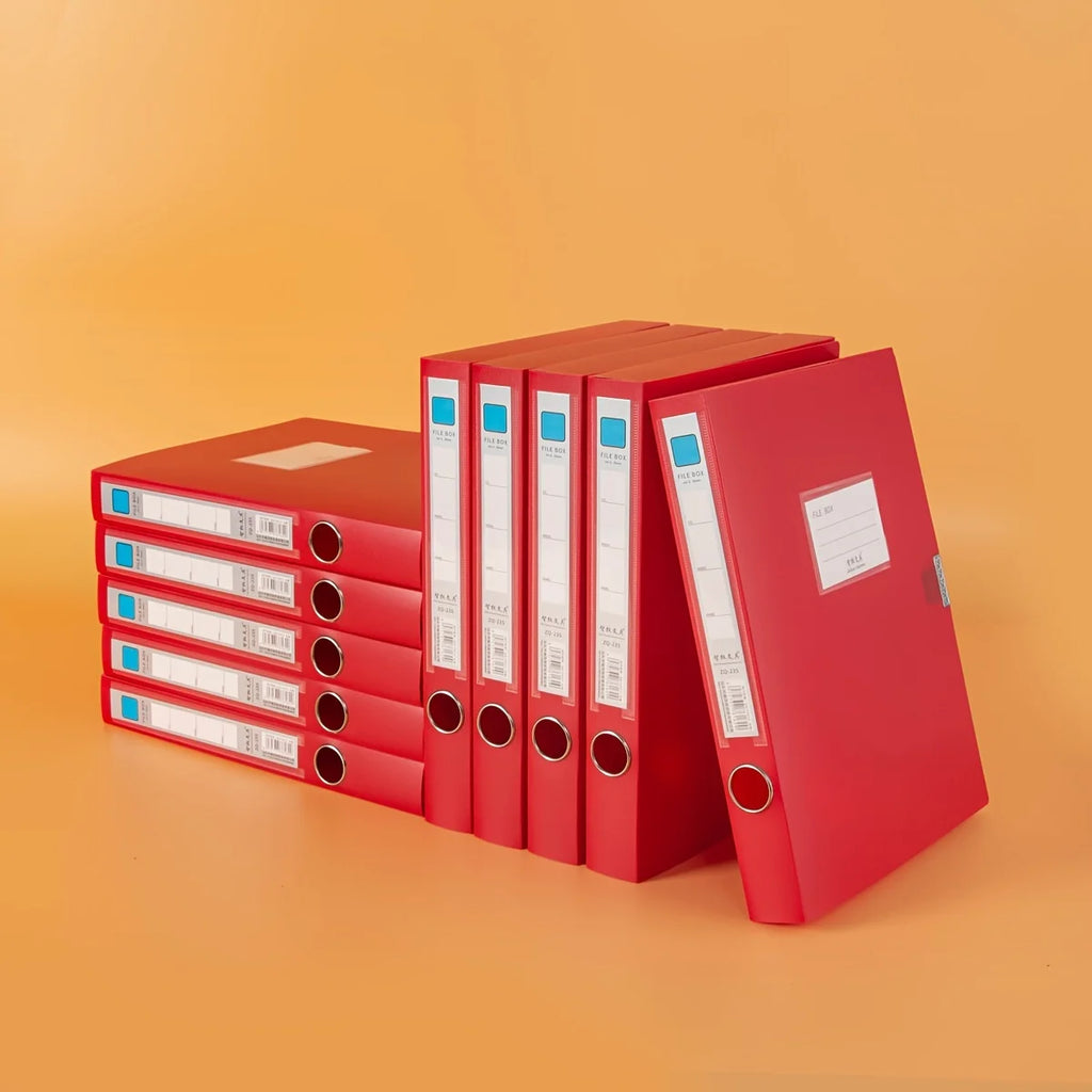 10pcs A4 Colorful File Boxes - Durable Thick Plastic Document Organizers for Contracts, Accounting Receipts & Office Supplies