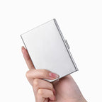 Stainless Steel RFID Anti-Theft Card Holder, Ultra Thin Anti-Demagnetization Metal Wallet, Portable Credit Purse for Men Women