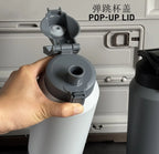 TYESO stainless steel portable sports kettle 2000ml large capacity insulated cup Outdoor portable direct drinking cup