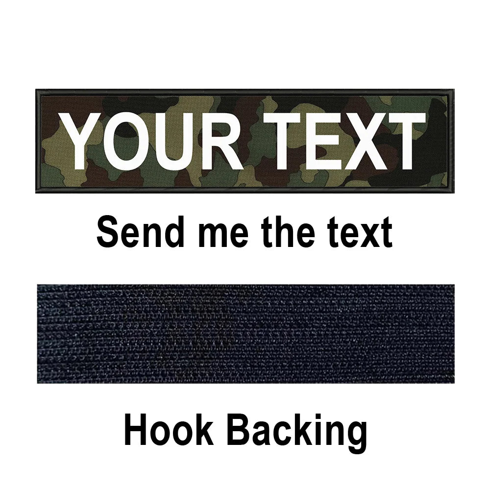 Custom Name Patch Personalized Tactical Military Patches Customized Stripes Badge Tags For Clothes Jacket Backpack Dog Collar