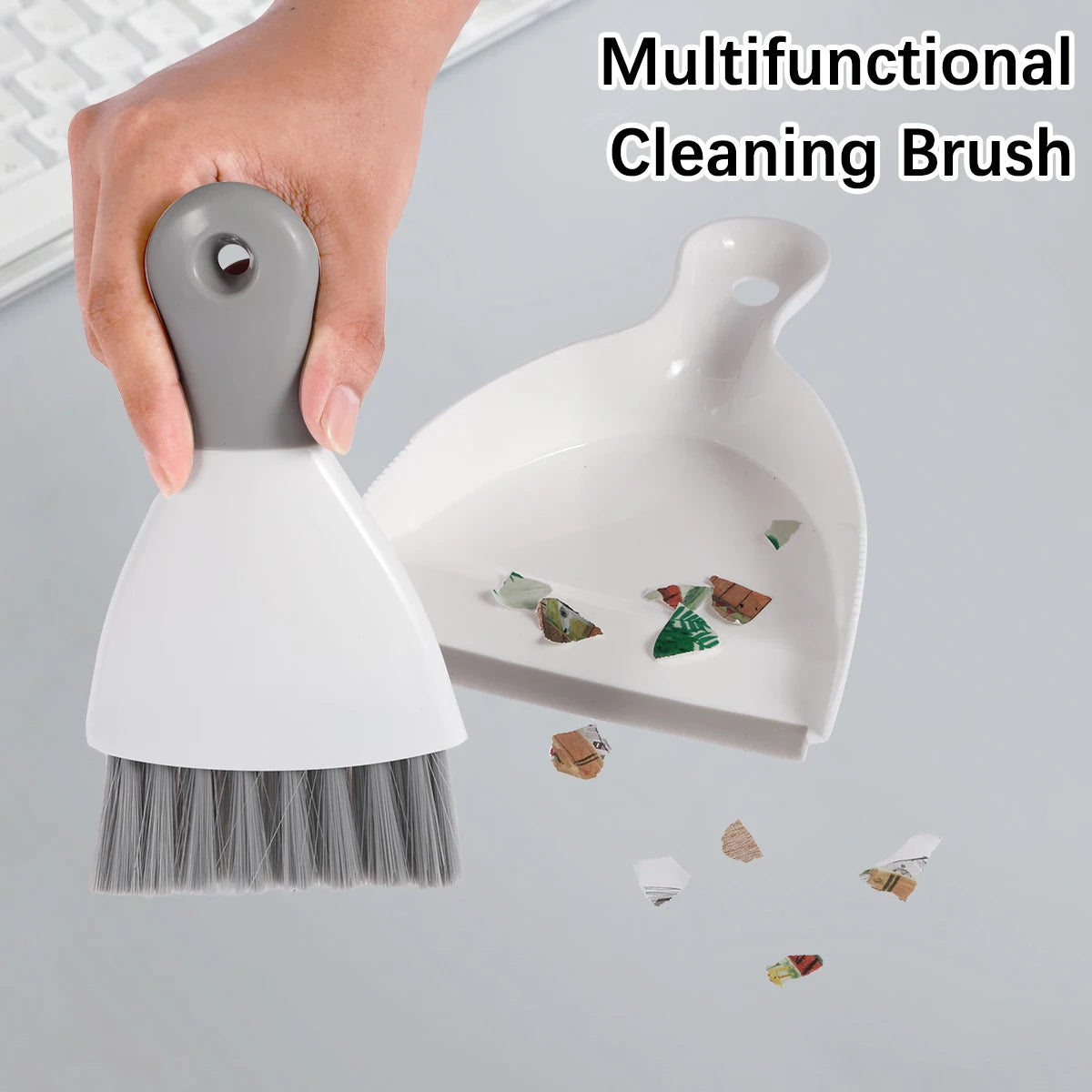 Mini Dustpan and Brush Set Portable Table Top Cleaning Dining Table Crumb Sweeper Multipurpose Desktop Keyboard Cleaning Tools