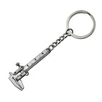 Mini Metal Ruler Vernier Caliper Portable 0-40mm keychain Measuring Gauging Tools Car Turbo key Chain Ring Ruler Caliper