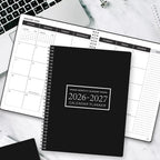 1Pc A4 Monthly Planner and Calendar Book 2 Year Monthly, Large Grid Monthly Organizer with Notes Pages, with 3 Stickers