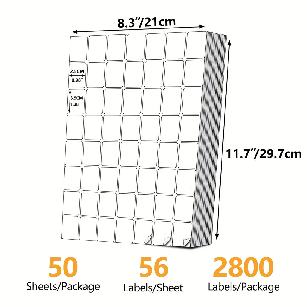 ESHANG Address Labels Sticker Paper for Laser/Ink Jet Printer Mailing Labels A4 White 56 Per/32 Per Sheet