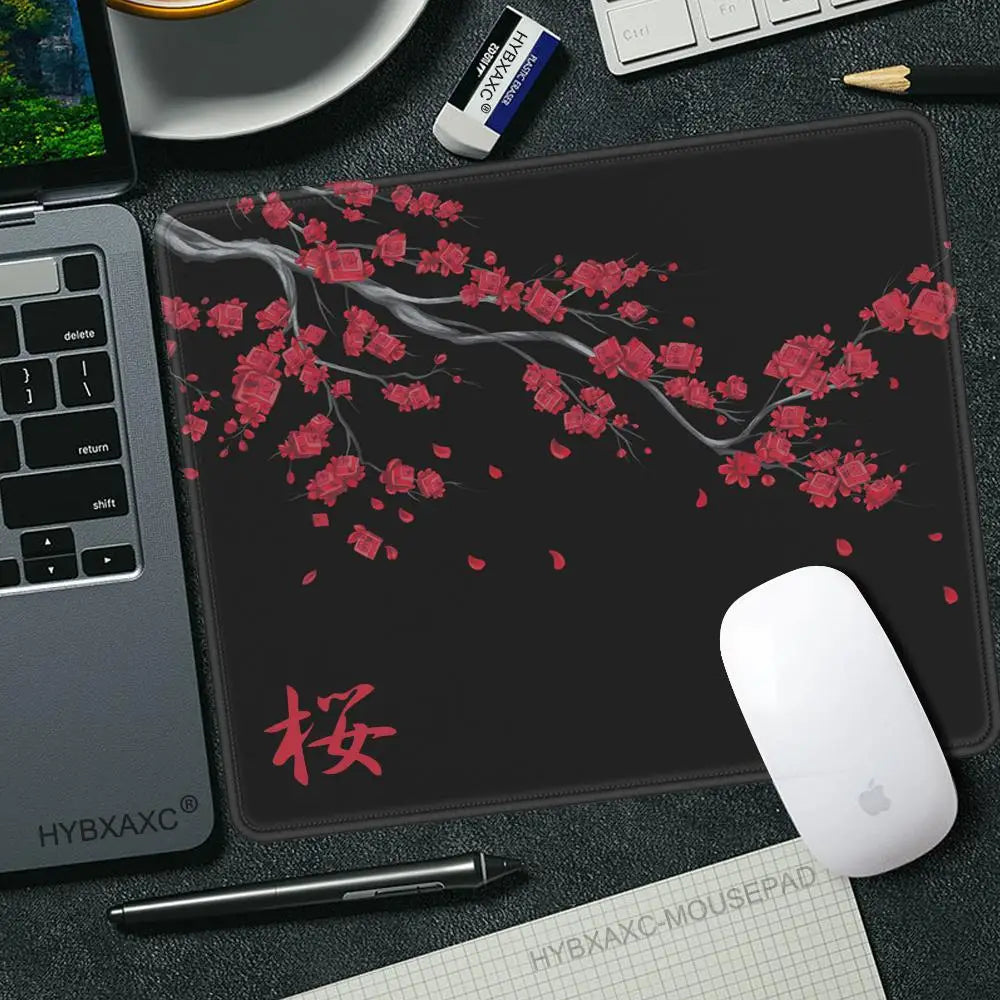 450x400 Japan Cherry Blossom Game Small Mousepad Computer Sakura Desk Mat Table Keyboard Pad Laptop Cushion Non-slip Deskpad