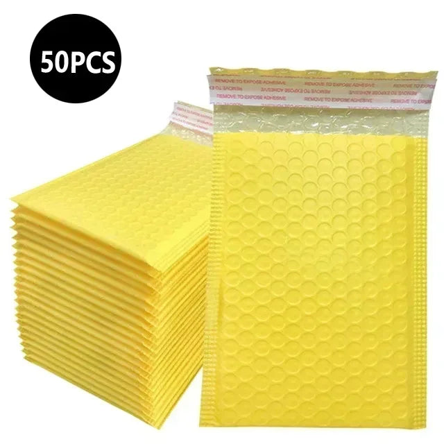 50 Pcs Multi Colors Bubble Mailer Bubble Padded Mailing Envelopes Mailer Poly for Packaging Self Seal Shipping Bag ﻿