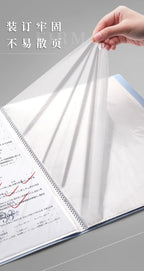 100 Pages A4 Thickened Folder Information Book Large Capacity Diy File Folder Multifunctional Document Organizer Desktop Storage