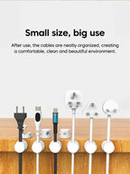 360 Rotation Magnetic Cable Clip Cable Organizer Holder Adhesive Wire Keeper Management USB Charging Line Winder For Home Office