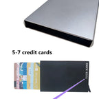 Anti-theft ID Credit Card Holder Minimalist Porte Carte Thin Aluminium carteras Pocket Case Bank Women Men Credit Card Box DIY