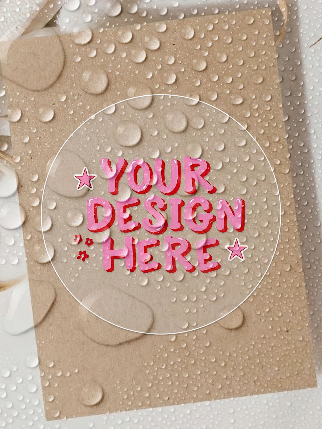 1/36/120-Piece Custom PVC Waterproof Labels – Clear & Waterproof Versions, Personalized for Parties, Packaging