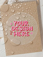 1/36/120-Piece Custom PVC Waterproof Labels – Clear & Waterproof Versions, Personalized for Parties, Packaging