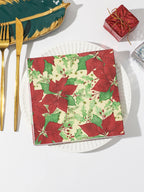 Christmas Party Napkins Disposable Dinner Serviettes Santa Claus Christmas Tree Gifts Flower Element Style Art Decoupage Napkins