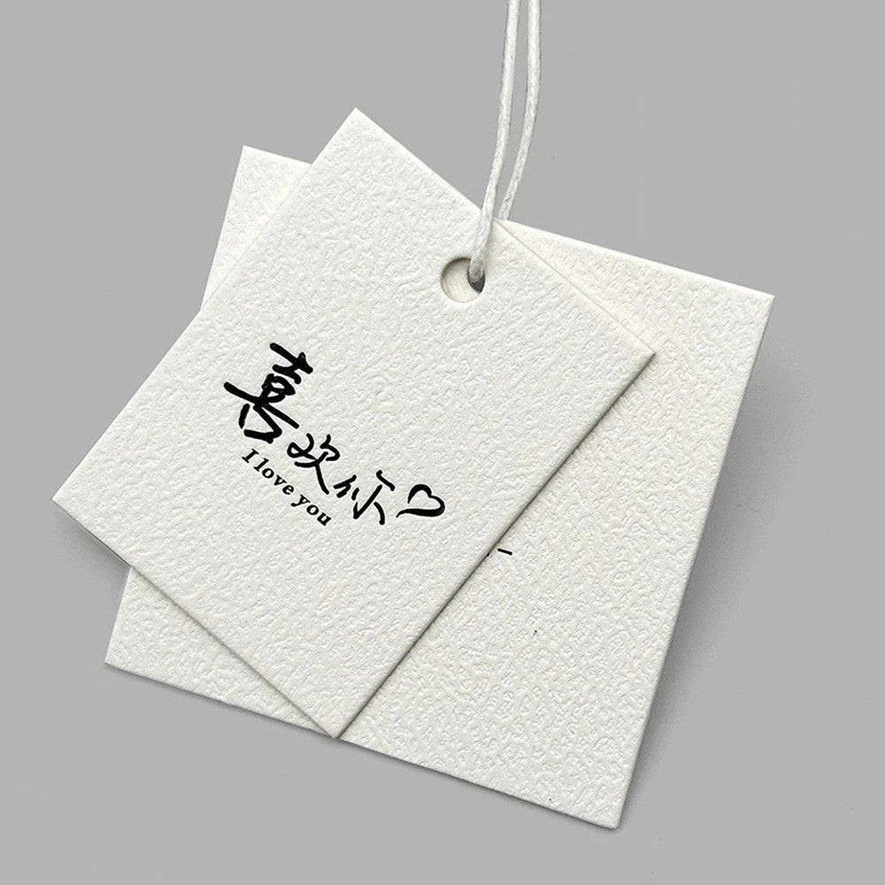 1000pcs Custom Logo Size Shape Clothing Hang Tags Paper Labels Brand Business Handmade Merchandise Personalize