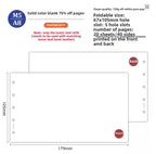 M5 20 Sheet Triple Fold Colorful Loose Leaf Notebook Refill Spiral Binder Inner Page Weekly Monthly To Do Line Grid Inside Paper
