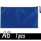 A4/A6 Pencil Bag Zipper Pouch Document Puzzle Bag Waterproof Zip File Folders Pencil Case Storage Bags School Office Supplies