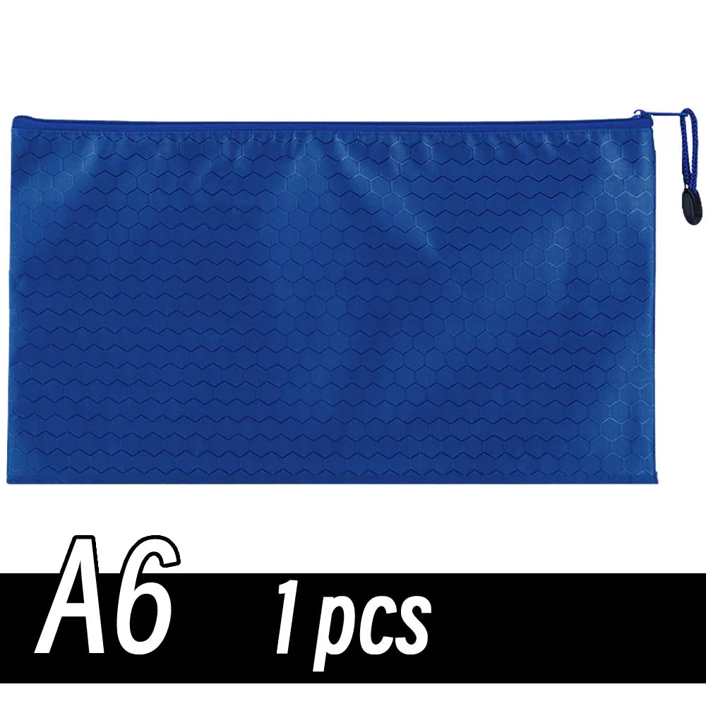 A4/A6 Pencil Bag Zipper Pouch Document Puzzle Bag Waterproof Zip File Folders Pencil Case Storage Bags School Office Supplies