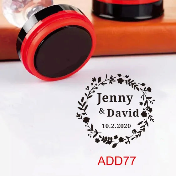 Custom Book library ink Stamp Personalized Self Inking Wedding Stamp Customized Photosensitive Seal Invitation name letter logo