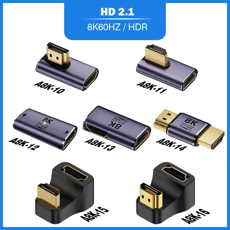 NNBILI HDMI2.1 48Gbps 8K@60Hz 4K@120Hz Ultra High-Speed Adapter Mini/Micro HDMI to HDMI Converter for PS5 X/S PC HDTV Projector