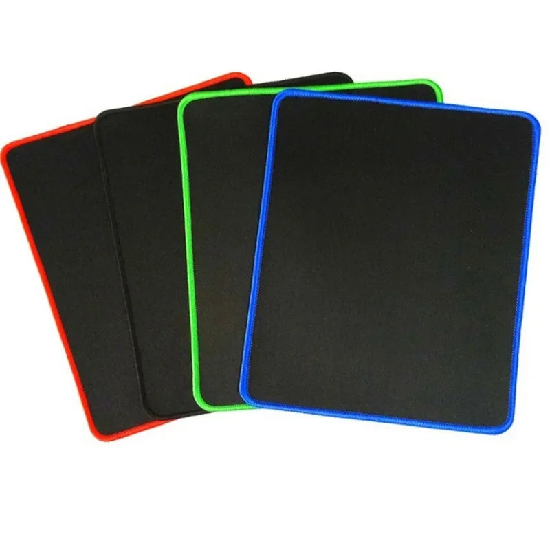 All Black Mouse Game Pad, Size 25x21cm, Non Sliding Rubber Mouse Base Pad, Textured Premium Mouse Pad