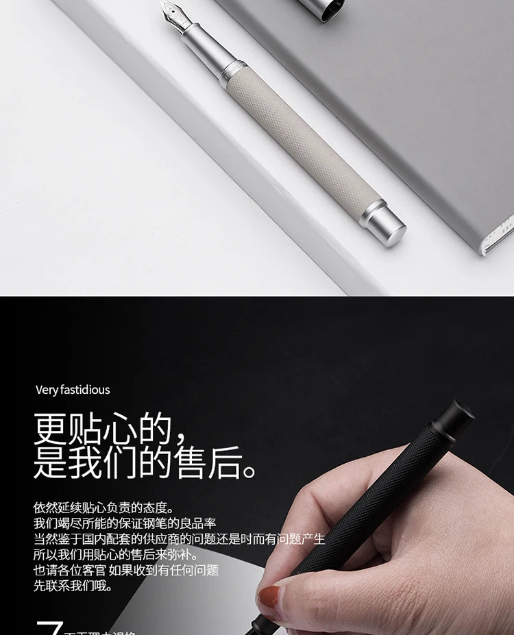 LT Hongdian Titanium Black Forest Pen Calligraphy Student Business Office Women Boxed 1850 Gift Ink Pen