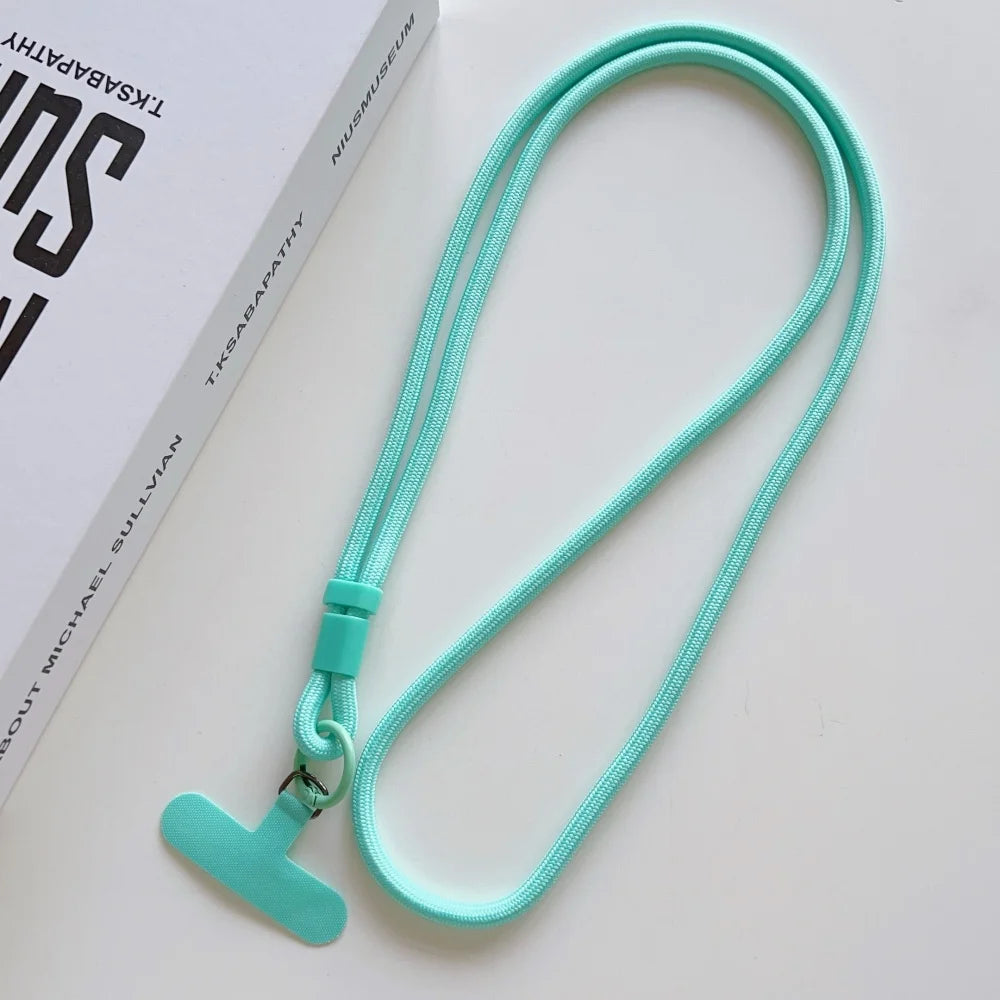 Candy Color Crossbody Colorful Long Strap for Mobile Phone Adjustable Lanyard Necklace Hanging Rope Anti-Lost Accessories
