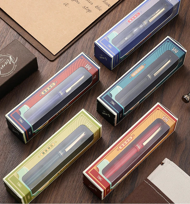 PILOT 1pcs Japan Fountain Pen FP-78G High-end Writing Stationery EF/F/M Iridium Pen Tip Luxury Gift Box Student Smooth Writing