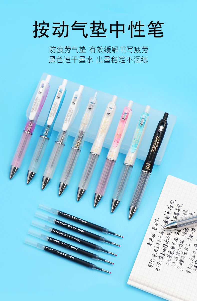 ZEBRA SARASA Dry airfitgrip Gel Pen 0.5/0.4mm Black Core Quick-Drying Smooth Writing Stylos boligrafo gel Stationery for school