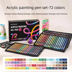 Languo 90 Colors Painting Acrylic Gel Pens Large Capacity Ink Pen for Drawing Diary Diy Coloring Doodling Painting Art Supplies