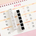 TIANZI 6 Pcs Cartoon Color Teacher Seals Commendation Award Seal Evaluation Stamp Stationery Scrapbook Supplies for Classroom