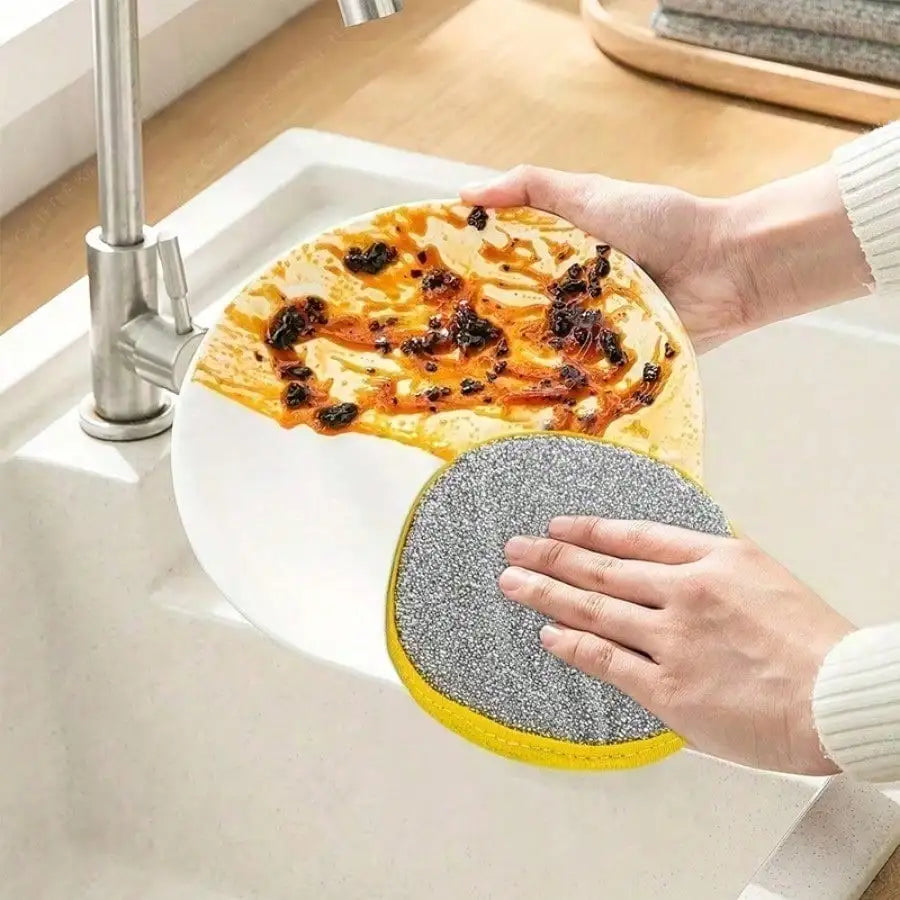 Heavy Duty Scrub Sponges, Double Sided Dish Washing Sponges, Absorbent Kitchen Cleaning Sponges For Pots, Pans, Stove Tops, Sinks, Ovens, Grill And Multi-Surface Household Stain Cleaning