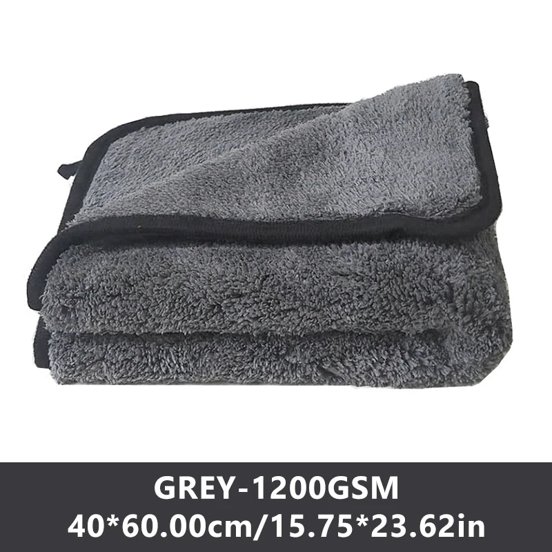 SEAMETAL Thicken Car Cleaning Towel 1200GSM Super-Absorption Microfiber Washing Towel Ultra-Soft Scratch-Free Car Drying Cloth