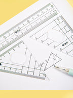 8-Piece Math Drawing Set,Drawing Tools,Including Compass,Ruler,Set Square,Protractor, Eraser,And Mechanical Pencil,Compass Set