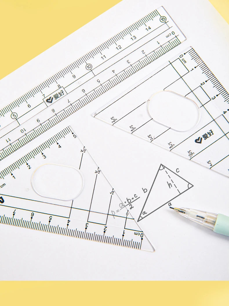 8-Piece Math Drawing Set,Drawing Tools,Including Compass,Ruler,Set Square,Protractor, Eraser,And Mechanical Pencil,Compass Set