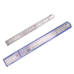 Stainless Steel Ruler Set 6 8 12 16 20 Inch Metal Rulers High Precision Double-Sided Engineering Drawing Office School Tools