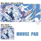 Anime Game Furina Neuvillette Mavuika Wanderer Raiden Columbina XXL Large Genshin Impact Mouse Pad Keyboard Desk Mat Mousepad
