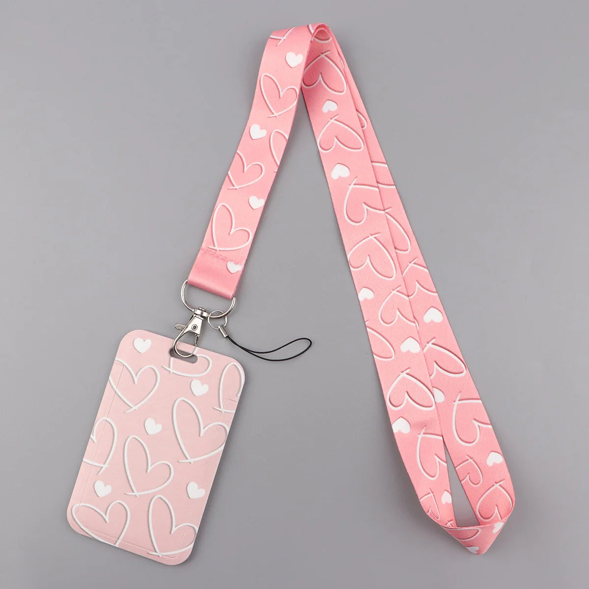 Heart Credential Holder Minimalist Style Lanyards for Key Neck Strap For Card Badge Gym Keychain Keyring Accessories Gifts