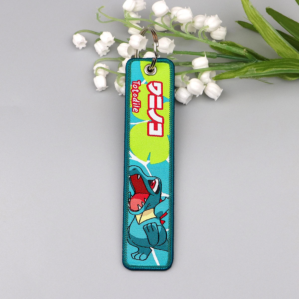 Kawaii Japanese Elf Anime Embroidery Key Fobs Key Tag Motorcycles Cars Backpack Chaveiro Keychain Fashion Keyring Friends Gifts