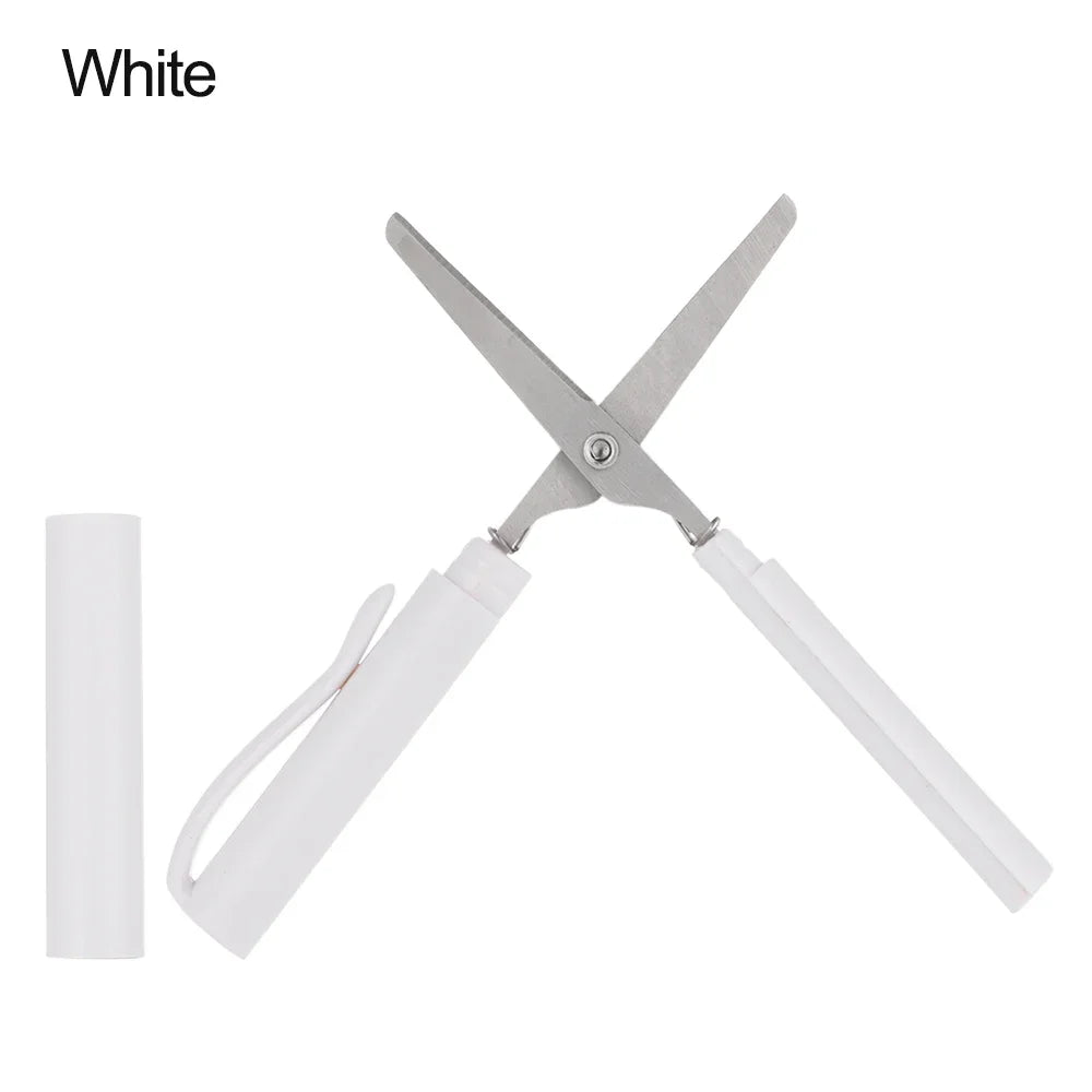 1Pc Creative Pen Shape Scissors Kawaii Multifunction Folding Scissors DIY Portable Paper-Cutting Art Tool School Office Supplies