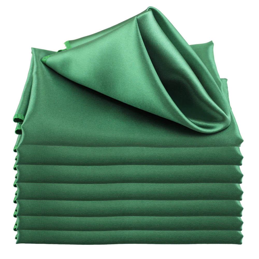 30pcs Satin Square 30cm Napkins Handkerchief Table Dinner Napkin For Wedding Party Decoration Birthday Christmas Cloth Tea Towel