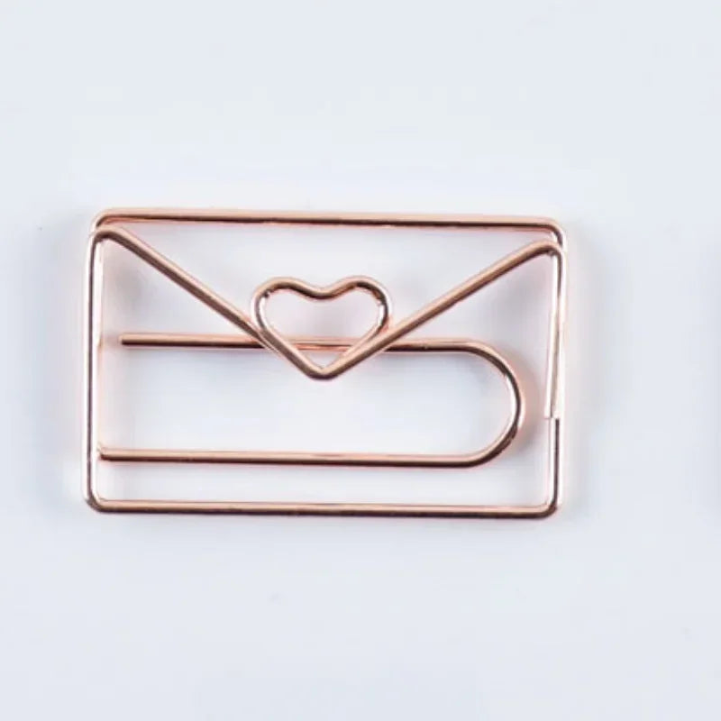 10pcs/set Metal Paperclips Multiple Cartoon Heart Animal Styles Paper Clip Book Scrapbook Planner Page Bookmark Binder Clip
