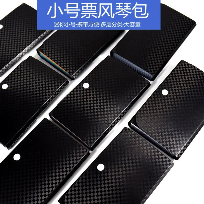 Small File Wallet Receipt Folder A6 Accordion Folder 7-layer 13-layer File Case Waterproof with Self-adhesive Index Tabs